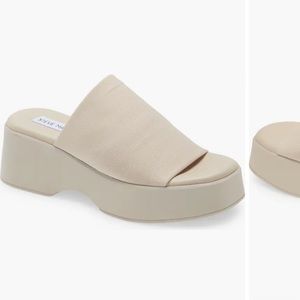 NWOT Steve Madden Slinky 30 Platform Slide Sandal in tan (taupe) Size 5.5